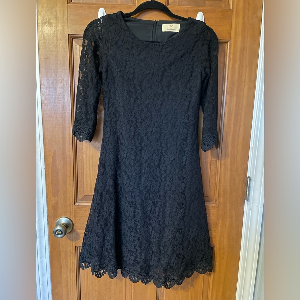 Grace Karin Black Lace Long Sleeve Dress